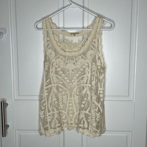 Cream Lace Tank